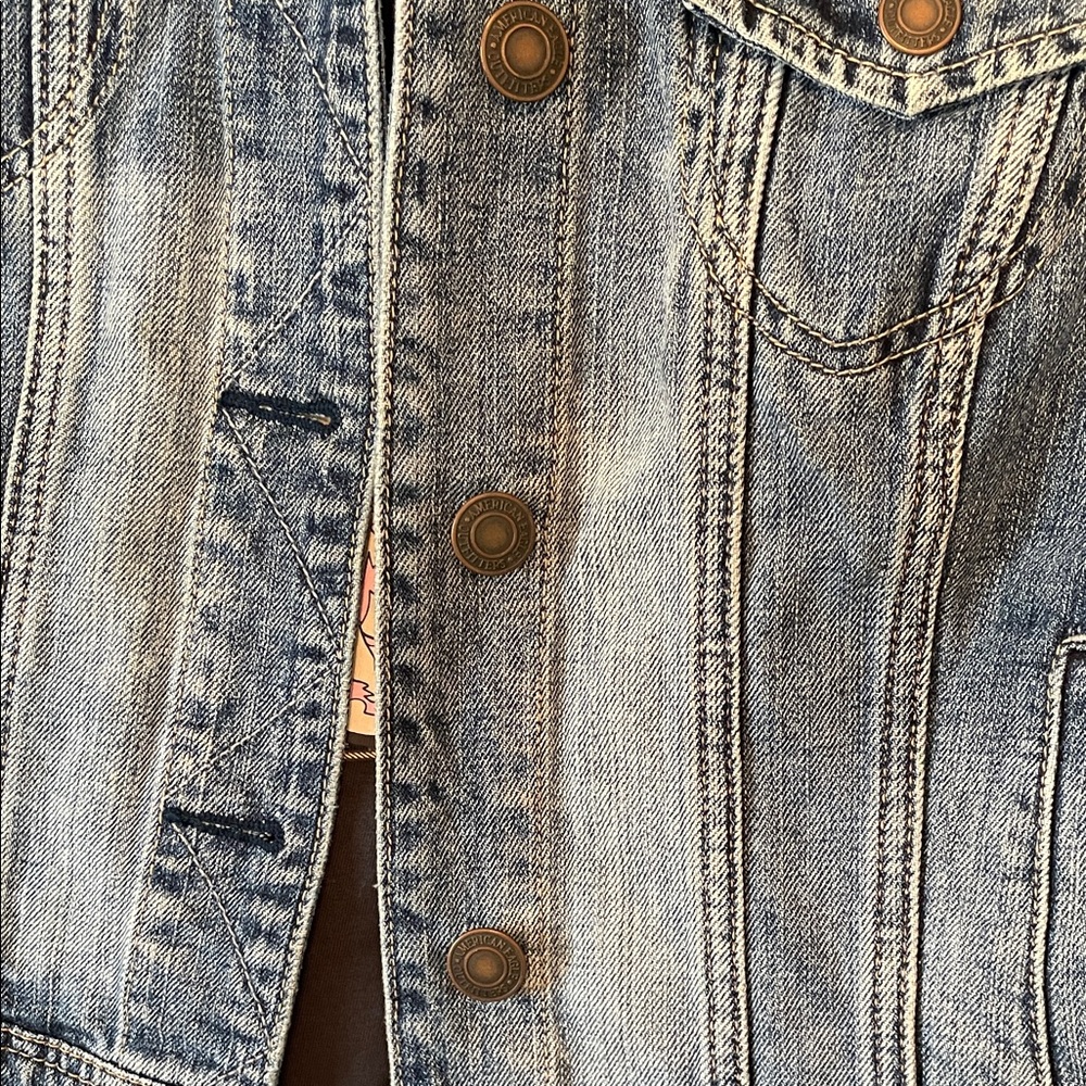 American Eagle Outfitters Blue Denim Vest - Picture 5 of 12